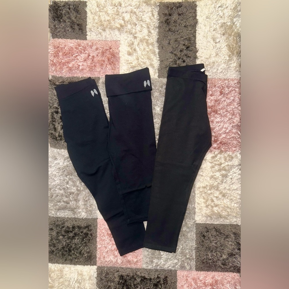 Victoria's Secret Crop Capri leggings lot of 3! Vintage Small Angel Wings y2k
